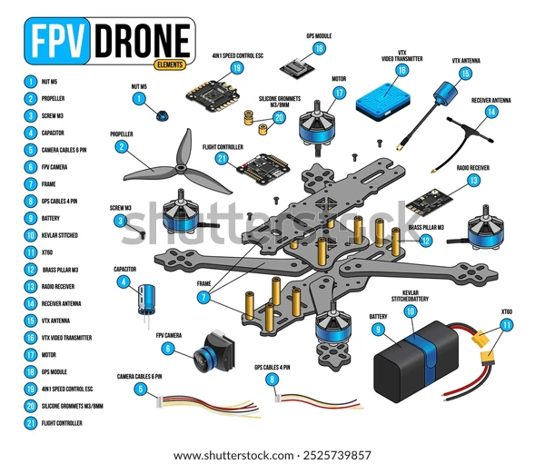 Drone schematic blueprint